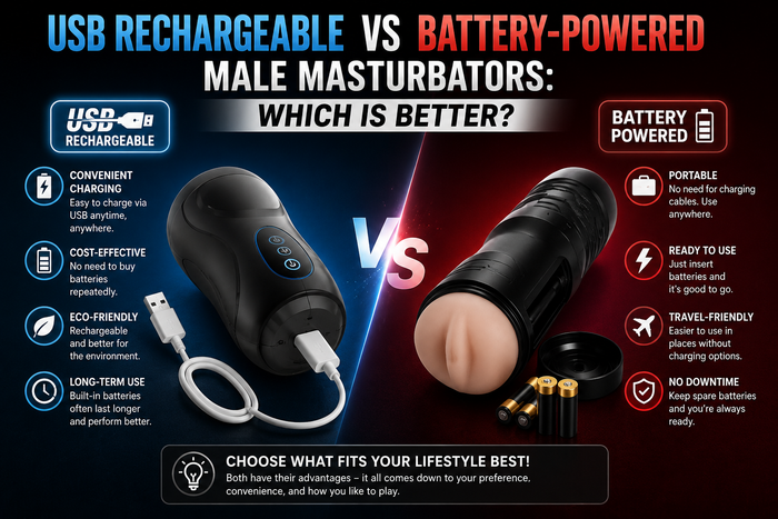 USB Rechargeable vs Battery-Powered Male Masturbators: Which Is Better?
