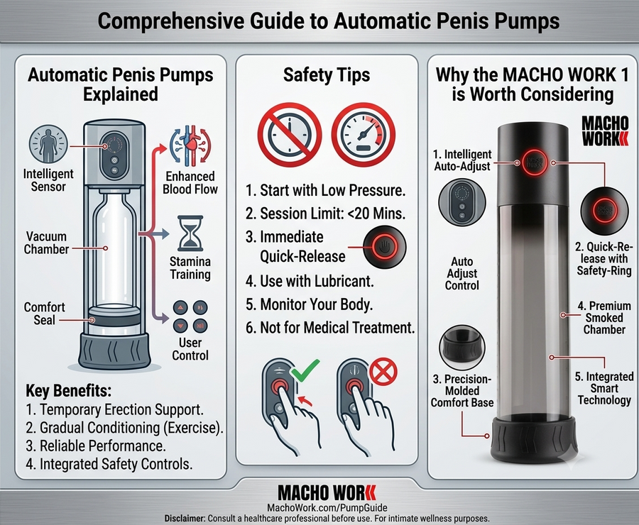 Automatic Penis Pumps Explained: Benefits, Safety Tips, and Why the MACHO WORK 1 Is Worth Considering
