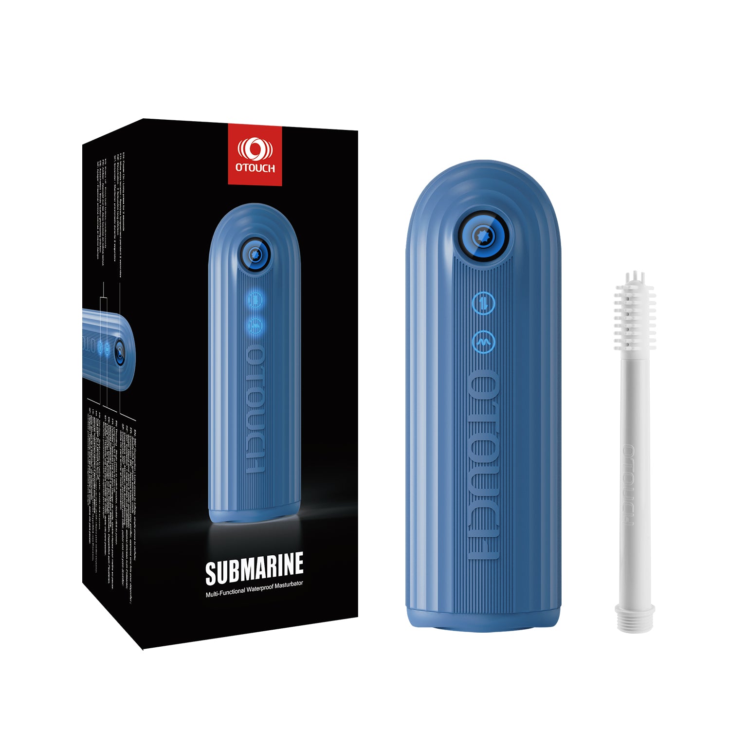 Submarine Waterproof Masturbator automatic Thrusting, Vibration Combo, Shower Safe