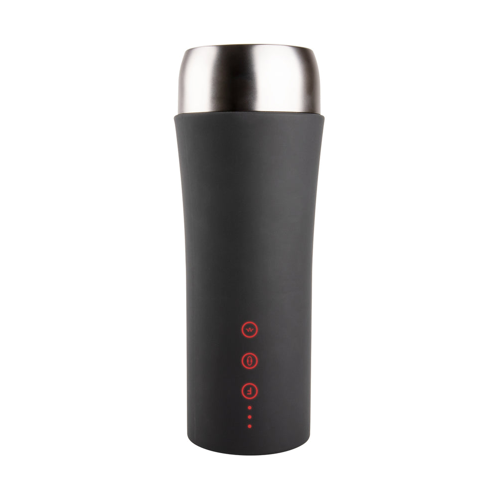 OTOUCH INSCUP 2 closed view showing discreet matte black silicone body with hidden red control buttons