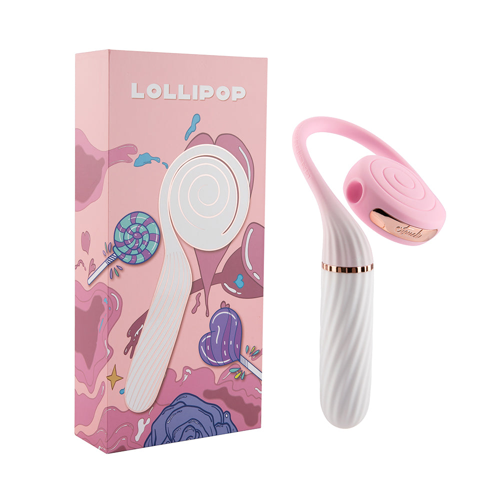Lollipop Dual Stimulation Vibrator - Clitoral Suction & Vaginal Pulsation, 6+6 Modes, Intelligent Sensor