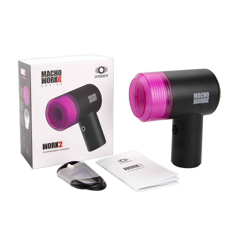 MACHO WORK 2 Glans Massager with Air Suction & Tapping 10 Vibration Modes