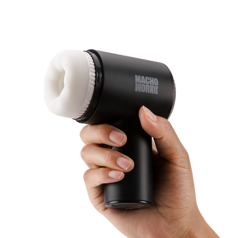 MACHO WORK 2 Glans Massager with Air Suction & Tapping 10 Vibration Modes