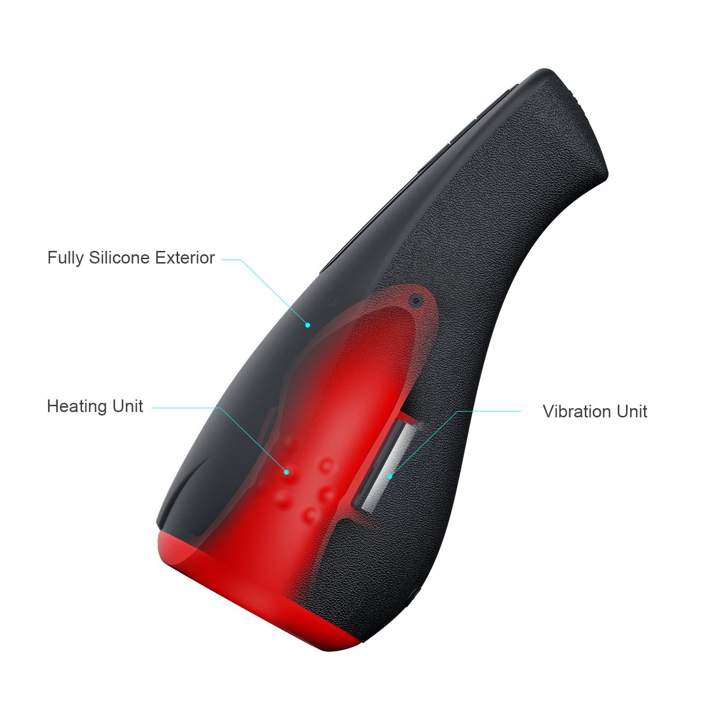 Otouch Airturn: All-silicone shell, heated vibrating male masturbator