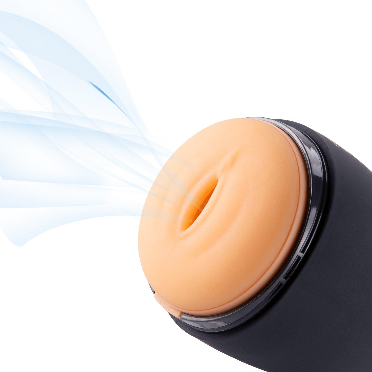OTOUCH AIRTURN 3 male masturbator: a close-up highlighting the integrated air suction function for a realistic sucking experience.