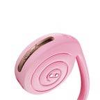 OTOUCH Lollipop pink clitoral suction head back close-up showing spiral design rose gold OTOUCH branding electromagnetic charging contacts and mode control buttons